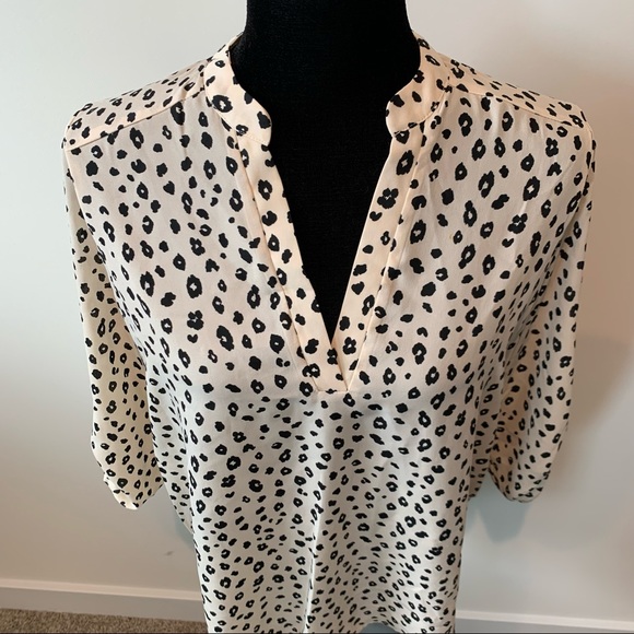 Black and Cream Cheetah Print Tunic - Picture 2 of 4